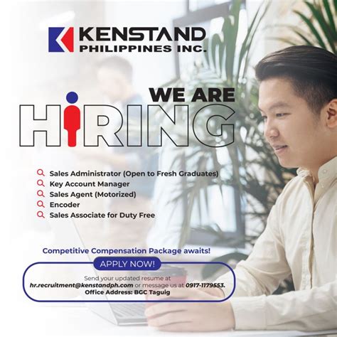 Working at Kenstand Philippines Inc company profile and .